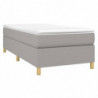 Boxspringbett Hellgrau 90x200 cm Stoff