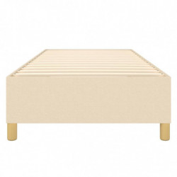 Boxspringbett Creme 90x200 cm Stoff