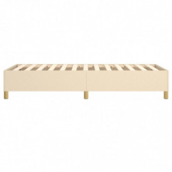 Boxspringbett Creme 90x200 cm Stoff