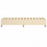 Boxspringbett Creme 90x200 cm Stoff