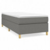 Boxspringbett Dunkelgrau 100x200 cm Stoff