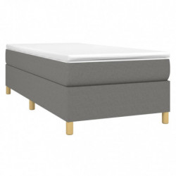 Boxspringbett Dunkelgrau 100x200 cm Stoff