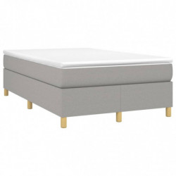 Boxspringbett Hellgrau 120x200 cm Stoff