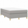 Boxspringbett Hellgrau 120x200 cm Stoff