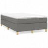 Boxspringbett Dunkelgrau 120x200 cm Stoff