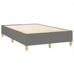 Boxspringbett Dunkelgrau 120x200 cm Stoff