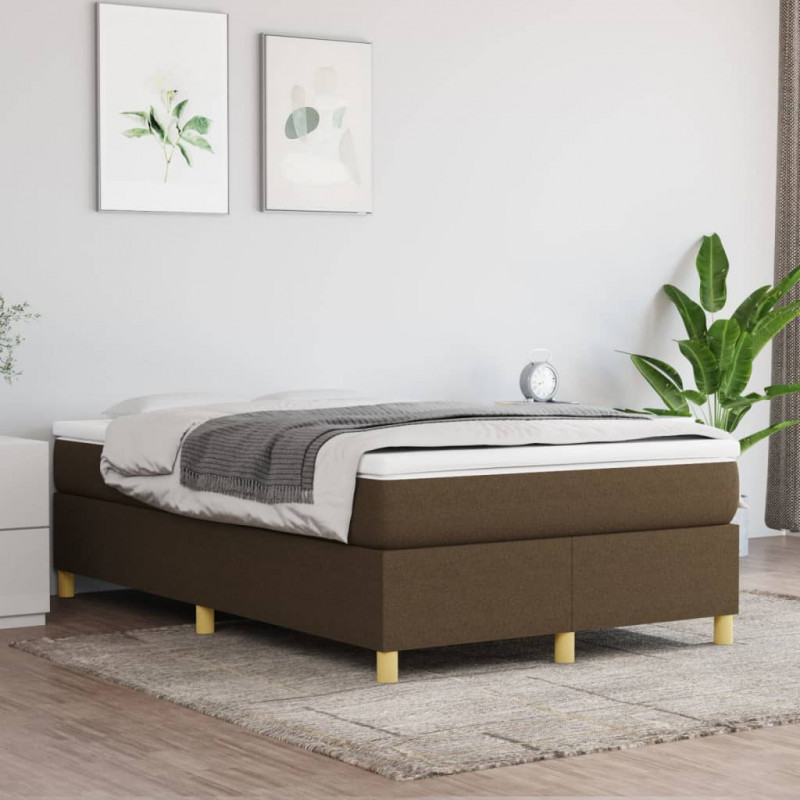 Boxspringbett Dunkelbraun 120x200 cm Stoff