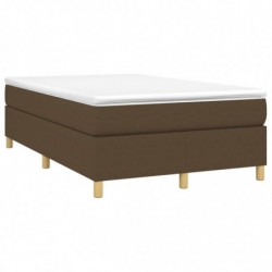 Boxspringbett Dunkelbraun 120x200 cm Stoff