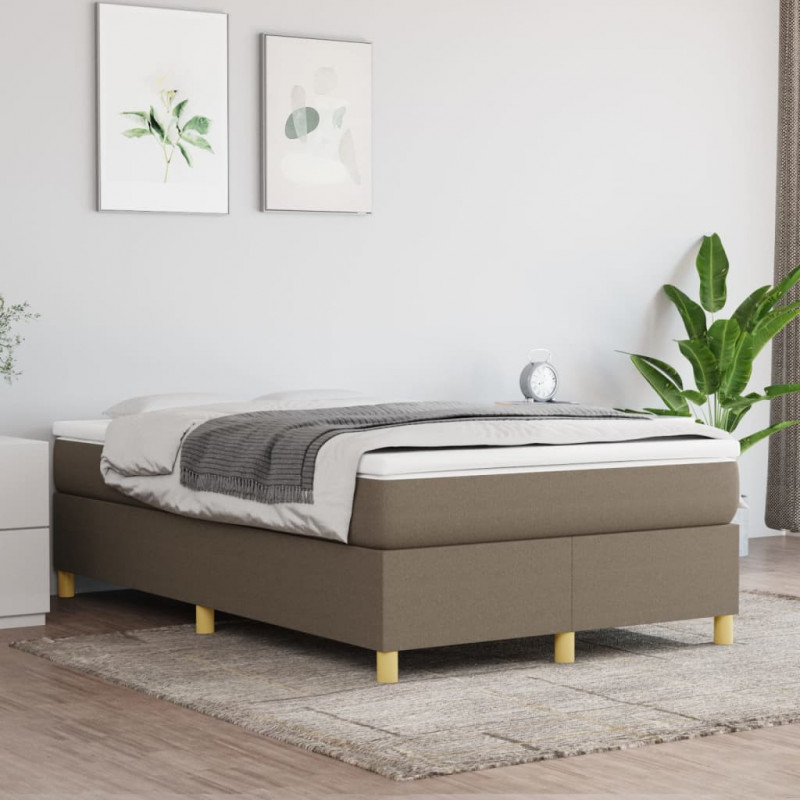 Boxspringbett Taupe 120x200 cm Stoff