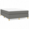 Boxspringbett Dunkelgrau 140x190 cm Stoff