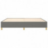 Boxspringbett Dunkelgrau 140x190 cm Stoff