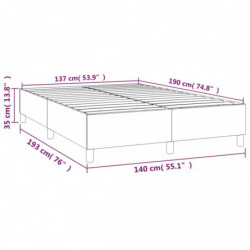 Boxspringbett Dunkelgrau 140x190 cm Stoff