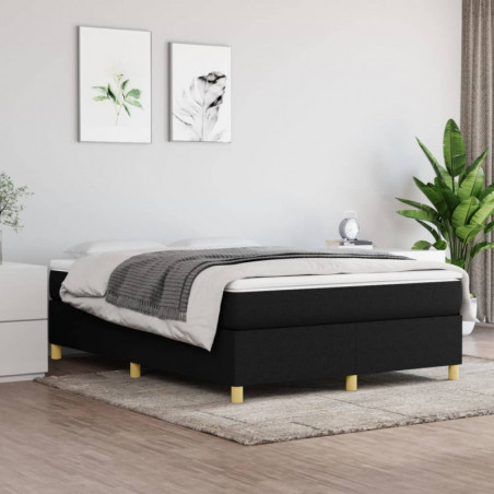 Boxspringbett Schwarz 140x190 cm Stoff