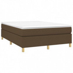 Boxspringbett Dunkelbraun 140x190 cm Stoff