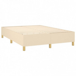 Boxspringbett Creme 140x190 cm Stoff