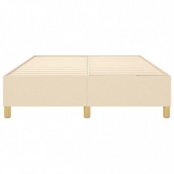 Boxspringbett Creme 140x190 cm Stoff