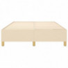 Boxspringbett Creme 140x190 cm Stoff