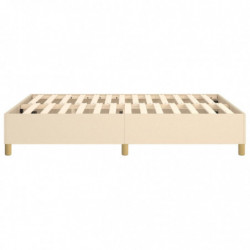 Boxspringbett Creme 140x190 cm Stoff