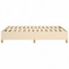 Boxspringbett Creme 140x190 cm Stoff