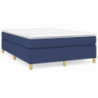 Boxspringbett Blau 140x190 cm Stoff