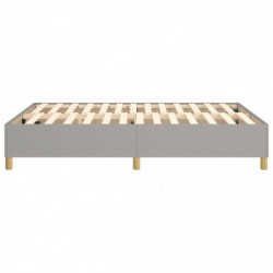 Boxspringbett Hellgrau 140x200 cm Stoff