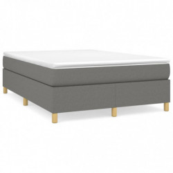 Boxspringbett Dunkelgrau 140x200 cm Stoff