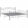 Bett Grau Metall 140x200 cm