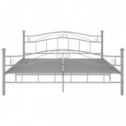 Bett Grau Metall 140x200 cm