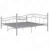 Bett Grau Metall 140x200 cm