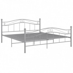 Bett Grau Metall 160x200 cm