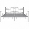 Bett Grau Metall 160x200 cm