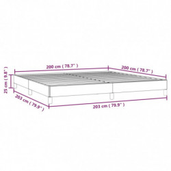 Bettgestell Dunkelgrau 200x200 cm Stoff