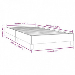 Bettgestell Dunkelbraun 80x200 cm Stoff