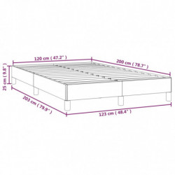 Bettgestell Hellgrau 120x200 cm Stoff