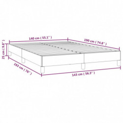 Bettgestell Hellgrau 140x190 cm Stoff