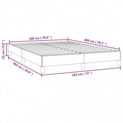 Bettgestell Schwarz 180×200 cm Stoff