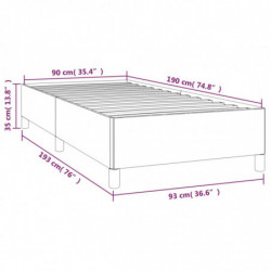 Bettgestell Dunkelgrau 90x190 cm Stoff