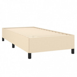 Bettgestell Creme 90x190 cm Stoff