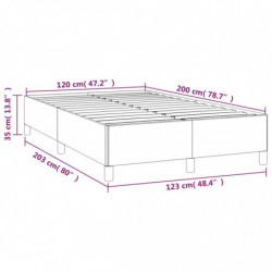 Bettgestell Hellgrau 120x200 cm Stoff