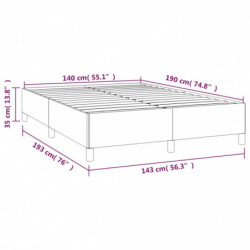 Bettgestell Dunkelgrau 140x190 cm Stoff