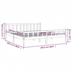 Massivholzbett Weiß 200x200 cm