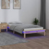 Massivholzbett mit LEDs 75x190 cm 2FT6 Small Single