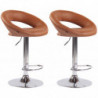 2er Set Barhocker Olinda Kunstleder chrom