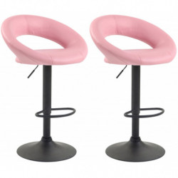 2er Set Barhocker Olinda Kunstleder schwarz