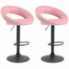 2er Set Barhocker Olinda Kunstleder schwarz