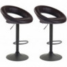 2er Set Barhocker Olinda Kunstleder schwarz