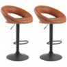 2er Set Barhocker Olinda Kunstleder schwarz
