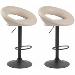 2er Set Barhocker Olinda Kunstleder schwarz