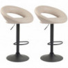 2er Set Barhocker Olinda Kunstleder schwarz