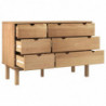 Schubladenschrank 113,5x39,5x73 cm Massivholz Kiefer